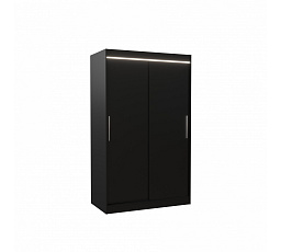 Posuvná skriňa s LED osvetlením COLLIN 120 Čierna+Čierna