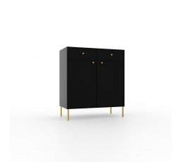 Komoda 2D 2S Tili Čierna+Čierna