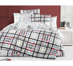 Saténová obliečka na vankúš Geometry 50x50