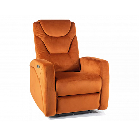 Polohovateľné kreslo KRONOS VELVET, Cinnamon Bluvel 4215