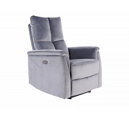 Polohovateľné kreslo NEPTUN VELVET, sivý Bluvel 14