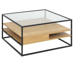 Konferenčný stolík Randolf sklo/dub