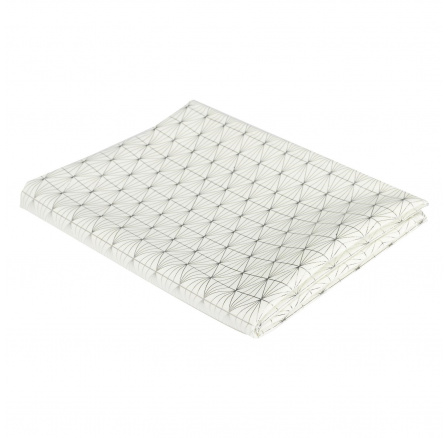 Obrus Geometric Dore biely/strieborný 140x250 cm