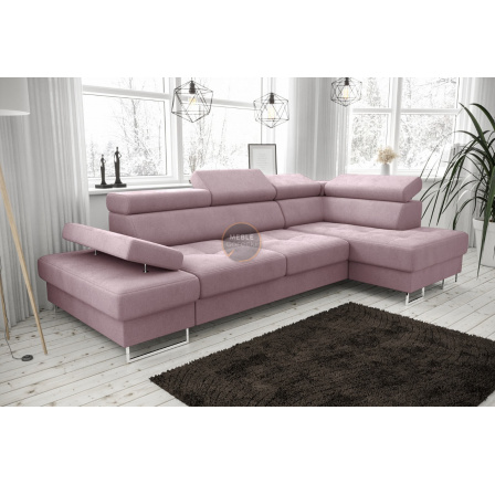 Rohová sedacia súprava GALAXY MINI 170x280 - fialová, pravá strana