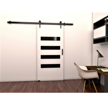 Posuvné dvere LOFT F100, biela/čierna Posuvné dvere LOFT F100, biela/čierna