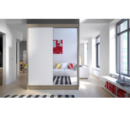 Šatní skriňa CAMILA I 150, Dub sonoma/Biela