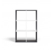 Regál Manja 2x3, antracit/biela