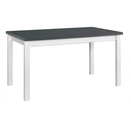 ALBATROS 4 (ALBA 4) jedálenský stôl rozkladací - lamino grafit/ nohy biele - kolekcia "DRE" (K150)