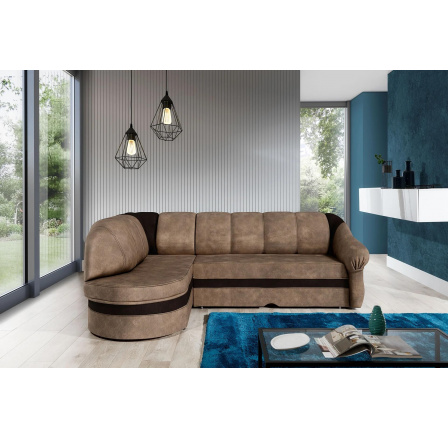 Rohová sedacia súprava Benano - ľavá, Monolit 09 / Monolit 29