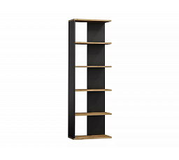 Rohová polica, dub wotan/čierna