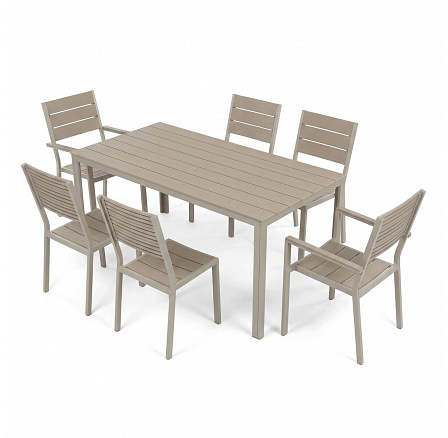 Zahradní sestava 156x78x74cm, polywood, béžová, AZS-B1656 CRM Zahradní sestava 156x78x74cm, polywood, béžová, AZS-B1656 CRM