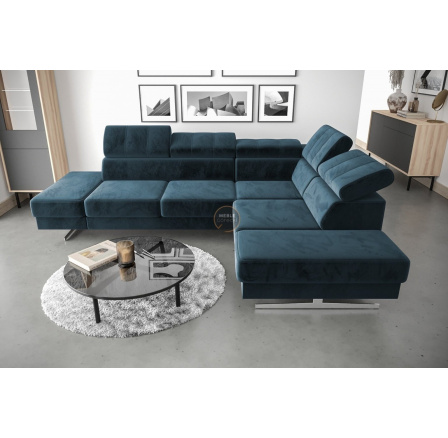 Rohová sedacia súprava EMPORIO 225X300 - modrá, pravá Rohová sedacia súprava EMPORIO 225X300 - modrá, pravá