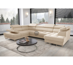 Rohová sedacia súprava GALAXY MAX II s funkciou spania 210x350x165 - béžová, ľavá