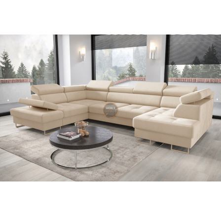 Rohová sedacia súprava GALAXY MAX II s funkciou spania 210x350x165 - béžová, ľavá Rohová sedacia súprava GALAXY MAX II s funkciou spania 210x350x165 - béžová, ľavá