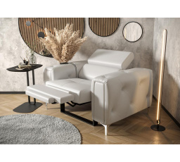 Kreslo ORION, relax prírodná koža - prírodná koža - voliteľná farba