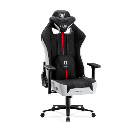 Textilné herné kreslo Player 2.0 Normálna veľkosť, čierno-biele