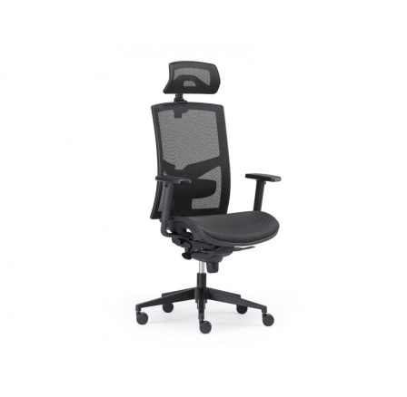 Kancelárske kreslo Game Boss IV čierne s podrúčkami s 3D opierkou hlavy