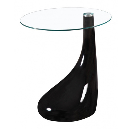 LULA - konferenčný stolík-čierna noha/čierne sklo (LULAC) (S) (K150-Z)