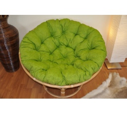Polster deluxe na kreslo papasan 110 cm - svetlo zelený melír