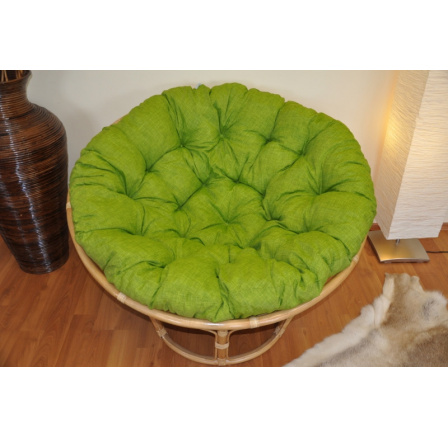 Polster deluxe na kreslo papasan 110 cm - svetlo zelený melír