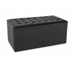 POUFFE LORI 2 VELVET BLACK BLUVEL 19