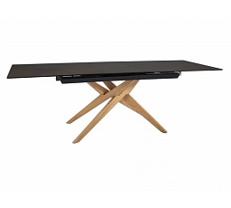 Jedálenský stôl LORETO CERAMIC, Ossido Bruno/Dub