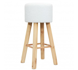 Barová stolička Freya biela/prírodná