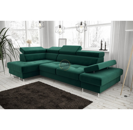Rohová sedacia súprava GALAXY MINI 170x280 - zelená, ľavá