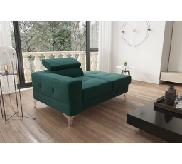 Sofa leňoška TOSCANIA 135 cm - zelená, pravá strana