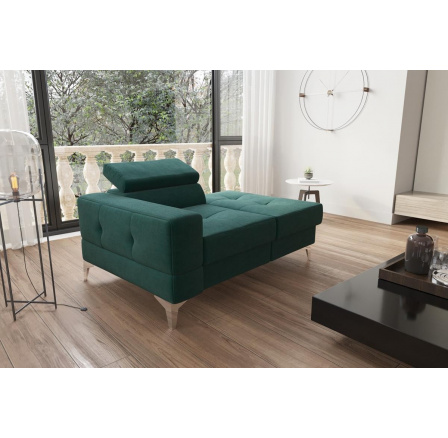 Sofa leňoška TOSCANIA 135 cm - zelená, pravá strana