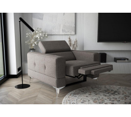 Kreslo TOSCANIA, relax - sivá