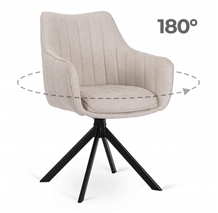 Otočné Kreslo MUMBAI Krémové