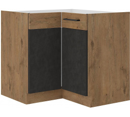 Dolní rohová skřínka VEGAS - 90 x 90 ND 2F BB, Dub Lancelot / Matera
