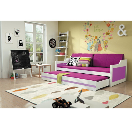 Posteľ s posteľou DAVID - BIELA 190 x 80 na predaj Posteľ s posteľou DAVID - BIELA 190 x 80 na predaj