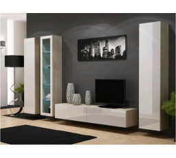Obývacia stena VIGO 2 - sonoma-biela