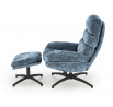 Kreslo DARIO s podnožkou, modré