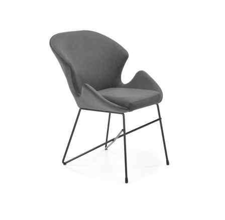 Jedálenská stolička K458, sivý zamat
