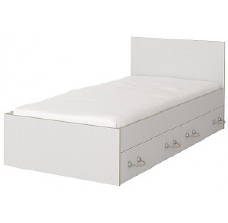 GAME 36 (KOSMO 36) - POSTEL - biela/dub sonoma ABS hrany/rúčka, korpus - bez matraca a matraca (IZ) (K150-E)