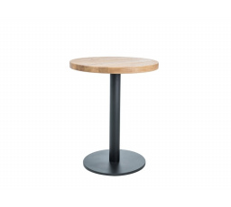Stôl PURO II dub masív / čierna fi 70