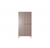 Skriňa Nicole 100 cm s kontajnerom - staroružová MDF/zlaté úchyty