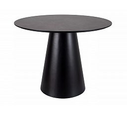 Jedálenský stôl ANGEL 100, Efekt sivého mramoru/Čierna