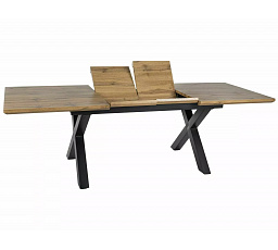 Jedálenský stôl XAVIERO II, Dub Artisan/Čierny matný