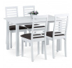 Jedálenský set AUT-4000 WT 1+4, 120x75 cm, farba biela