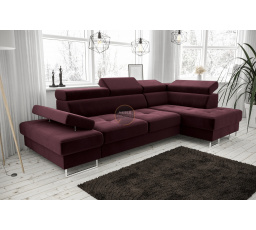 Rohová sedacia súprava GALAXY MINI 170x280 - Odtiene bordovej, pravá