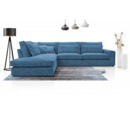 Rohová sedacia súprava Carny L Lincoln 75 modrá