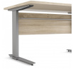Písací stôl OFFICE 80400/382, Dub sonoma/Silver grey