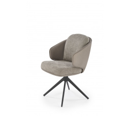 Jedálenská otočná stolička K554, sivá/svetlosivá/čierna
