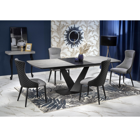 Jedálenský stôl VINSTON, tmavosivý