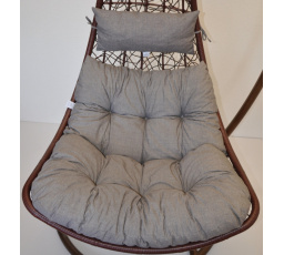 Poduška na závesnú hojdačku Margarita - látka sivý melír