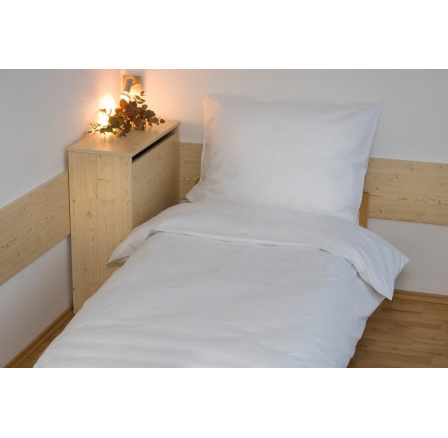 Predĺžené obliečky bavlna UNI 140x220, 70x90cm Biela hotelový uzáver